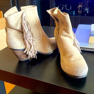 Crown vintage fringe booties